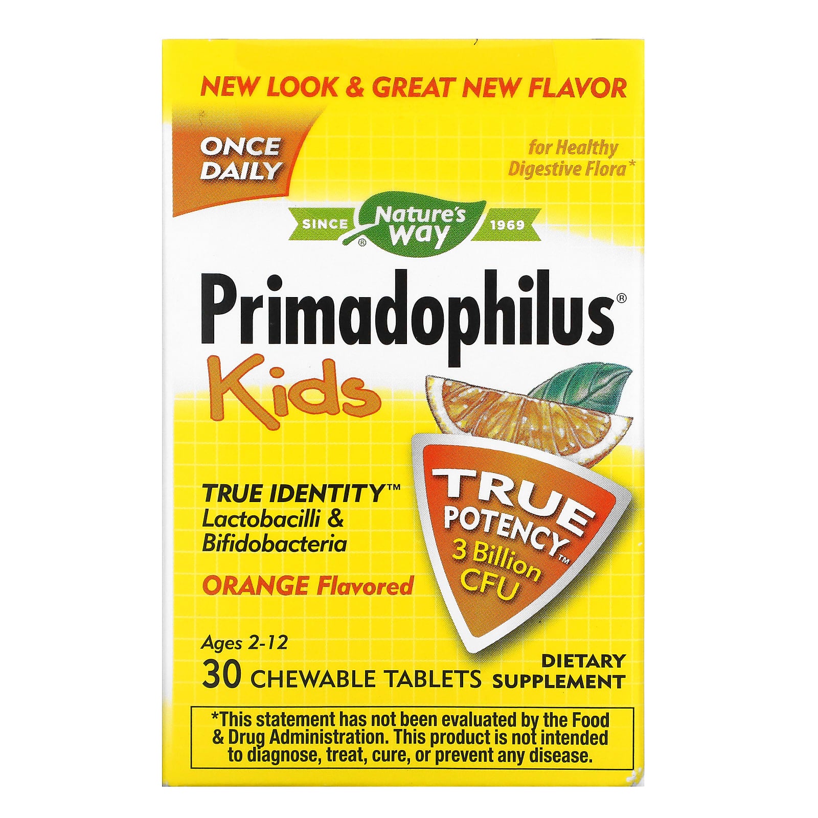 Nature’s Way, Primadoph Kids Orng Chw, 30 Tablets UPC 033674142424 | Hilife Vitamins